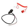 Boat Engine Kill Stop Switch with Safety Tether Lanyard For 22mm Handlebar Motorcycles Dirt Bike ATVs UTVs Outboard