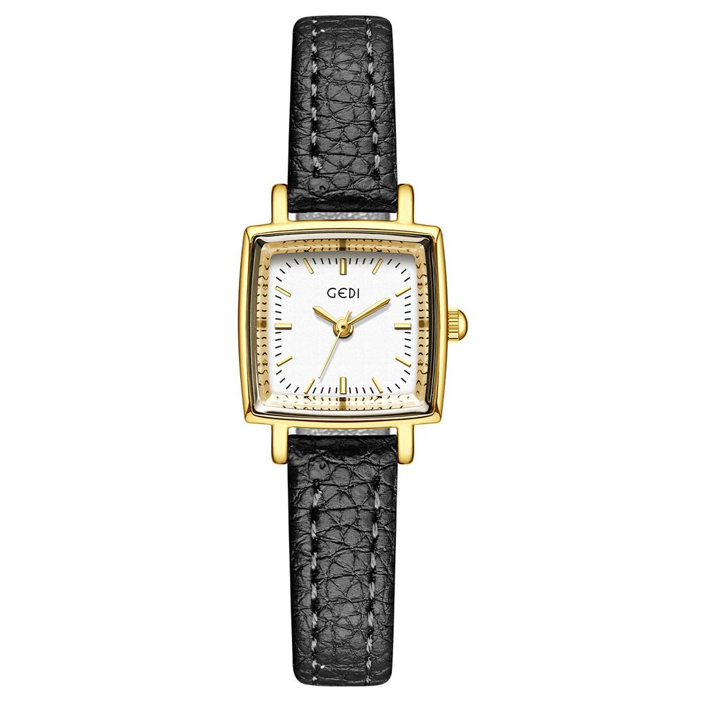 Square Retro High-End Women'S Fashion Quartz Watch, Women'S Light Luxury Niche Student High-Value Watch