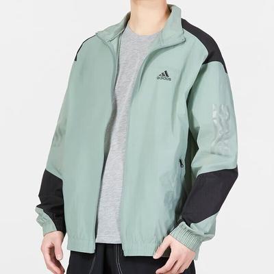 Jackets Men's Green Stand Collar Moderate Other IA6965