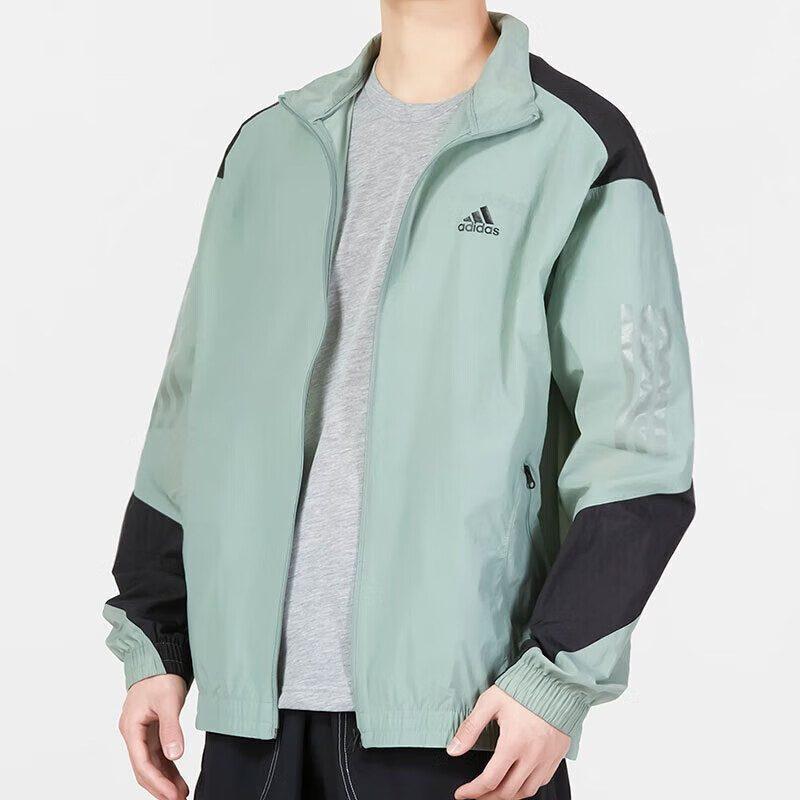 adidas Jackets Men's Green Stand Collar Moderate Other IA6965