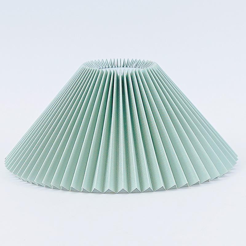 Simple Anti-glare Fabric Lampshade for B&B Hotel Bedside, Fan-shaped Umbrella Design.