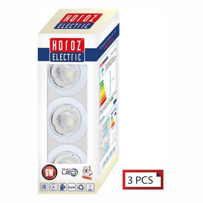 Kit 3 Einbaustrahler weiß schwenkbar GU10 6W dimmbar weiß