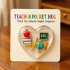 Yousheng Teacher Pocket Hug with Greeting Card Love Heart Shape Teacher Pocket Hug Token Thank You Teacher Appreciation Keepsake Gifts