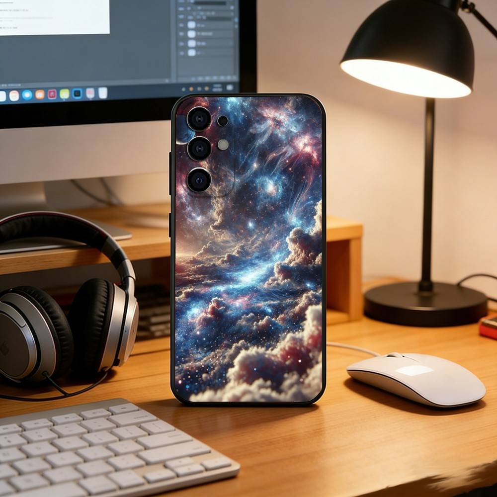 Galaxy Universe Phone Case For Samsung S25,S24,S21,S22,S23,S30,Ultra,S20,Plus,Fe,Lite,Note,10,Black Cover