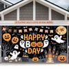 Party Backdrop Halloween Castle Flat Spooky Pumpkin Ghosts Witches Parties Birthdays Event Photo Background Front Door Decor