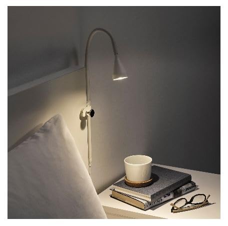 IKEA NAVLINGE LED Wall/Clip-on Spotlight, White (504.083.08)
