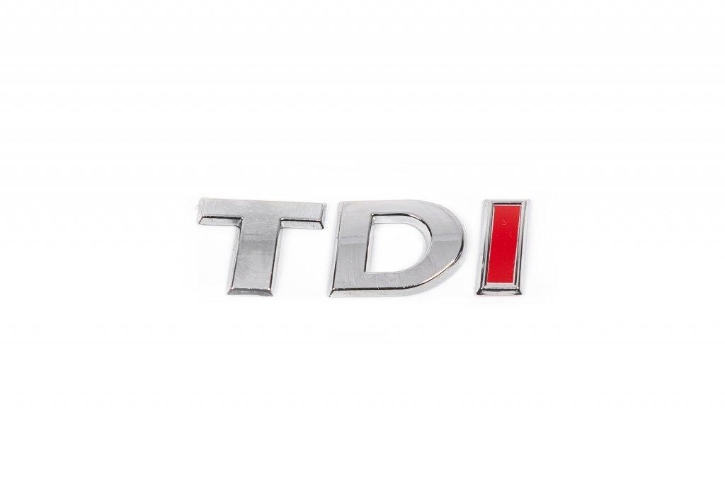 

Tdi lettering (oblique) TD - chrome, I - red for Volkswagen Caddy 2010-2015
