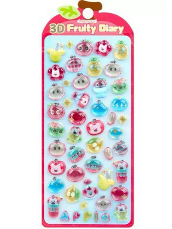 3D Animal Ocean Stickers for Phone Case - Popular Japanese Cartoon Crystal Designs Raindrop