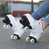 Roller Roller Shoes 4-wheel Deformation Shoes Roller Skates Men's and Women's Adult Runaway Shoes Skating Shoes Shoes with Wheels