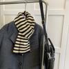 Autumn and Winter Atmosphere Scarf To Keep Warm and Color Blocked Retro Student Scarf Contrasting Color Stripes Korean Gentle Ins Style Girl