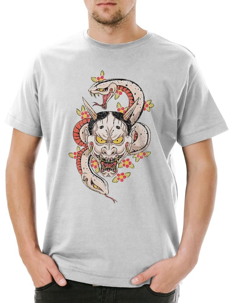 

Футболка мужская с татуировкой Они Путь воина-самурая Банзай Япония Ниндзя Сёгун Ханья M