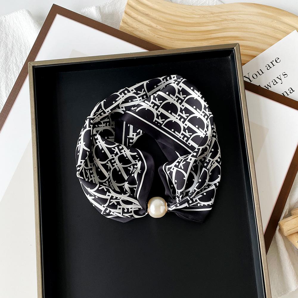 Magnetic Buckle Small Scarf Diamond Studded Magnetic Buckle Scarf Women'S Necklace Headband Scarf Light Luxury Exquisite