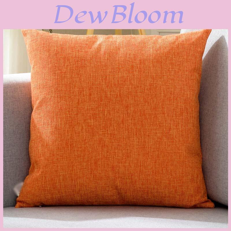 Luxurious Pure Color Cotton Linen Throw Pillow Cover For Home Office Sofa Decor