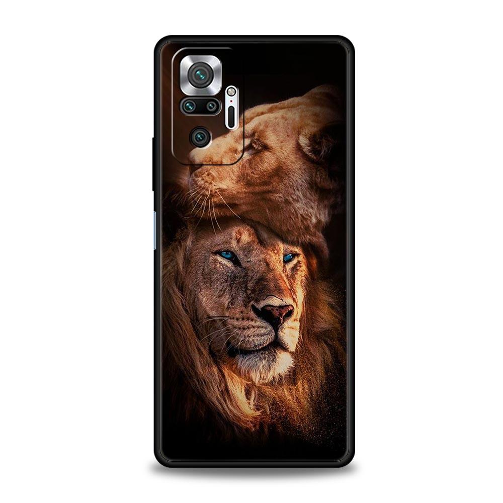 Lion Alpha Male Cub Phone Case For Xiaomi Redmi Note 14 13 5G 10 11 12 Pro Plus 4G 14C 13C 12C 10C Black Cover