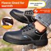 High Quality Safety Shoes Fleece-lined Thickened Warm Steel Toe Security Boots Winter Work Boots Construction Work Shoes36-45