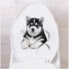 Cartoon Cat Toilet Sticker Bathroom and Bathroom Beautification Decoration Toilet Lid Waterproof 3D Self-Adhesive Sticker