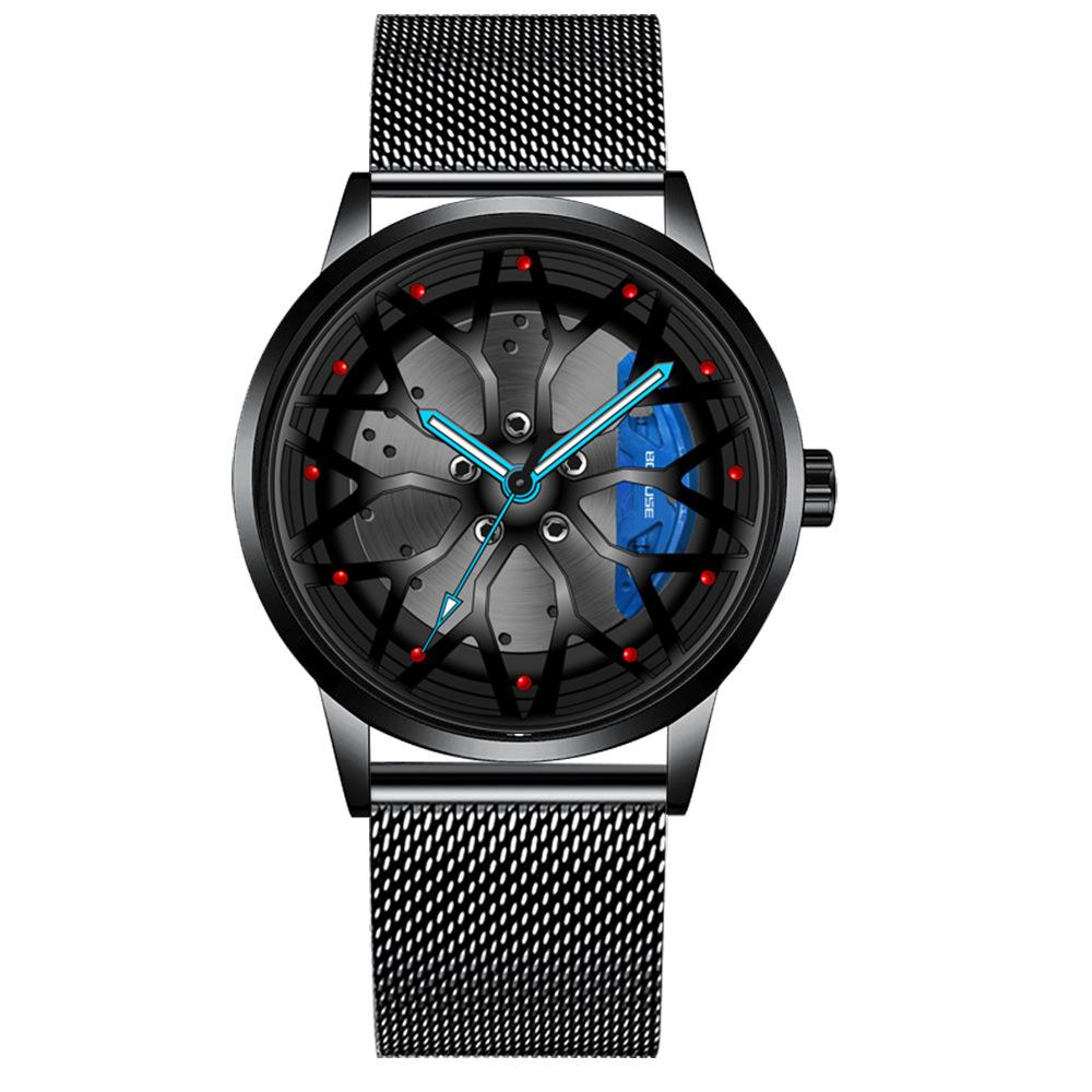 Boruse Fashion Trend Wheel Caliper Men'S Watch High-End Waterproof Luminous Electronic Student Quartz Watch