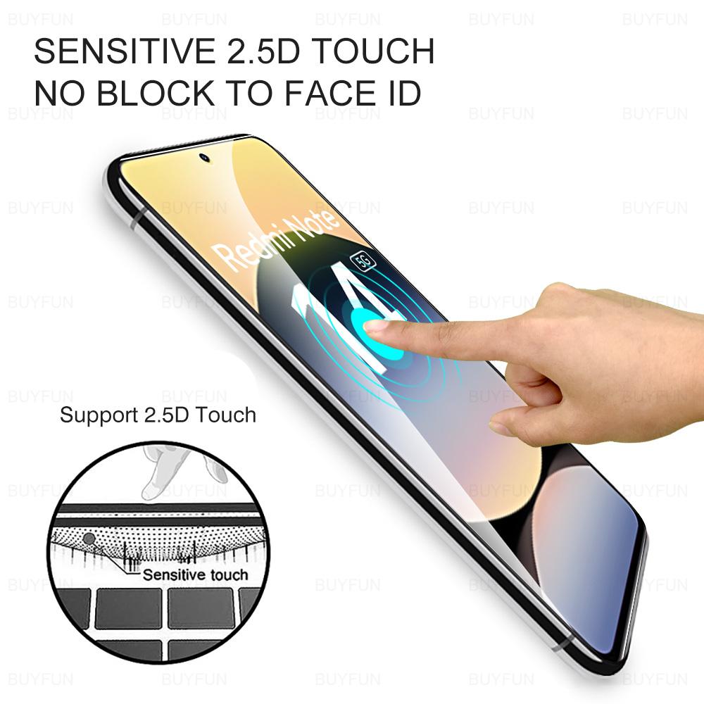 Skjermbeskytter i herdet glass for Xiaomi Redmi Note 14 4G Xiami Xaomi Xiomi Redmy Readmi Note14 5G Klar beskyttelsesfilm