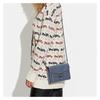 Coach Tabby 20 Solid Color Chain Polished Pebbled Leather Clutch Shoulder Crossbody Bag Small Women's Denim Blue