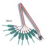 30Cm 10 Needle Hook Clamp Kit Logic Analyzer Cable Clamp Probe With Springs At The Front Connect Chips Pins Power Tools