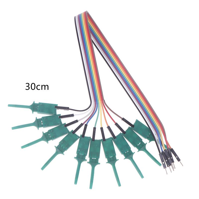 30Cm 10 Needle Hook Clamp Kit Logic Analyzer Cable Clamp Probe With Springs At The Front Connect Chips Pins Power Tools