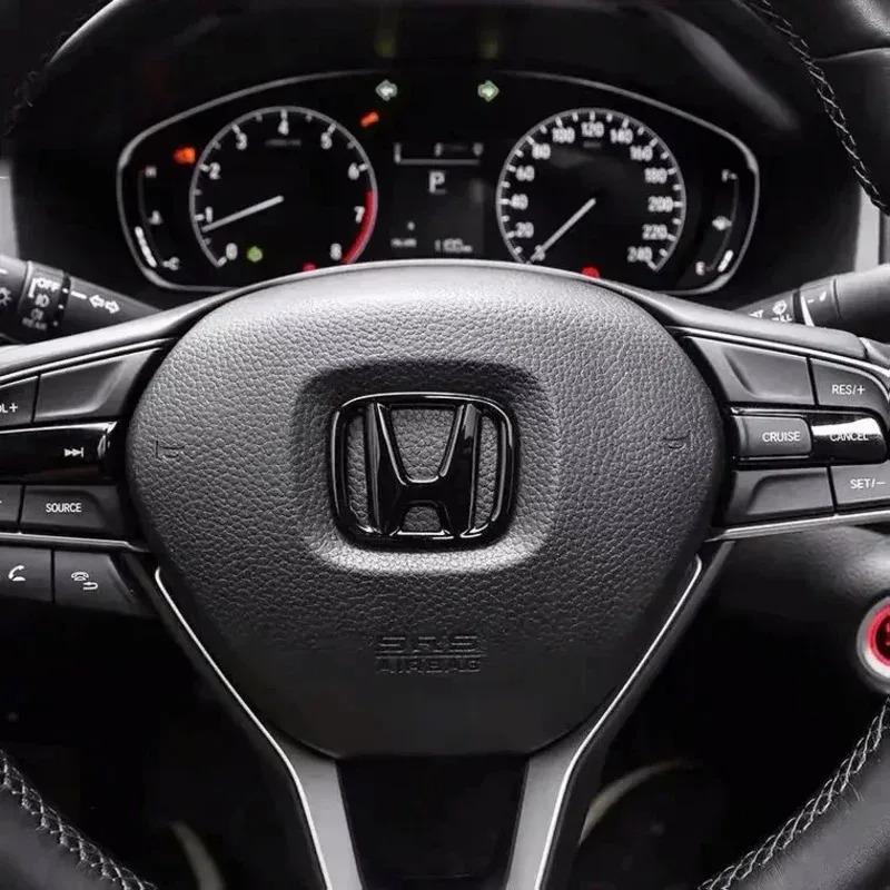 Car Badge Stickers Front Grille Trunk Steering Wheel Logo Accessories For Honda Civic CRV 10th 11th Gen Civic 10th Gen Accord