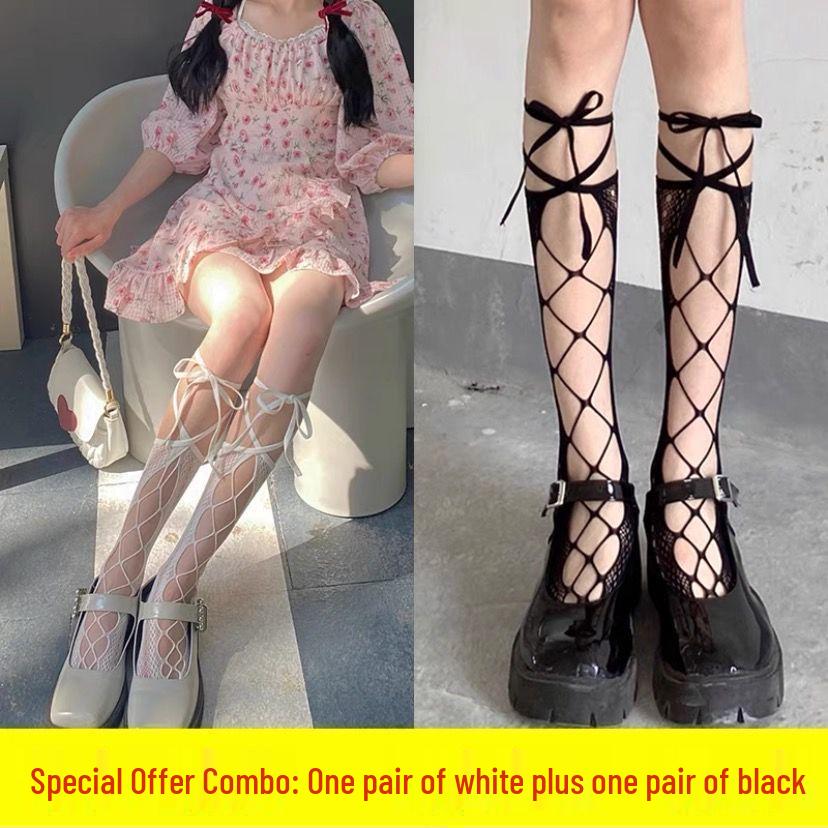 Women's Summer Lolita Over-the-Knee Lace Stockings - Cute Thigh Highs for Beautiful Legs