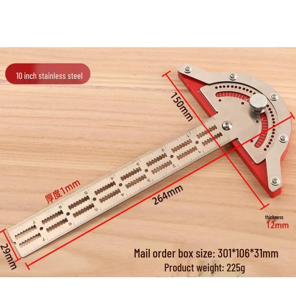 

Деревообрабатывающий краевой шаблон: Многоугольная столярная линейка - Метрическая и дюймовая