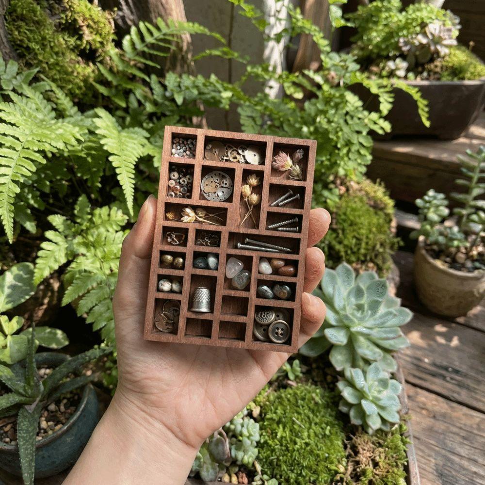 Miniature Crystal Mini Jewelry Holder Multi Compartments Dollhouse Shelf  Doll House Decor