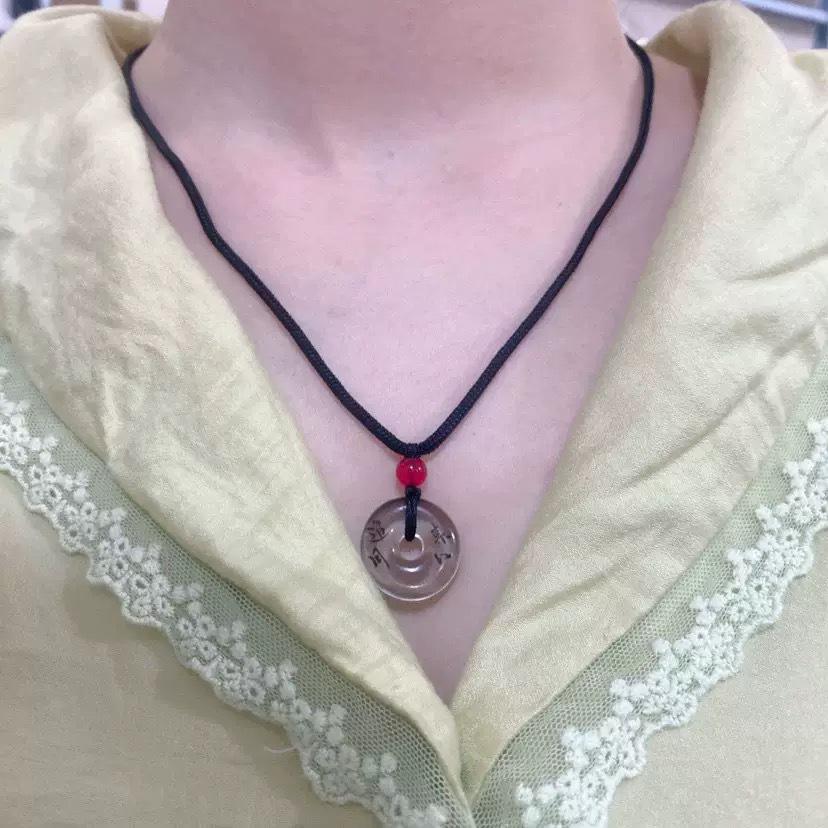 Trendy Woven Jade Safety Buckle Necklace for Students & Couples