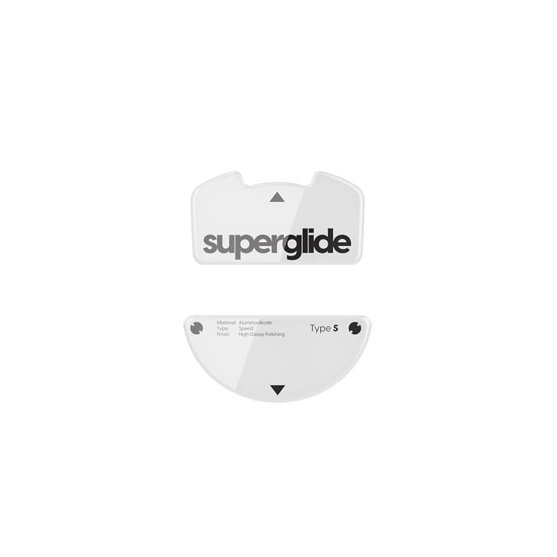 Superglide2 (Type S) Mouse Feet for Razer Viper V3 Pro [Tempered Glass Material, Rounded Edges, High Durability, Ultra-Low Friction, Super Smooth] -