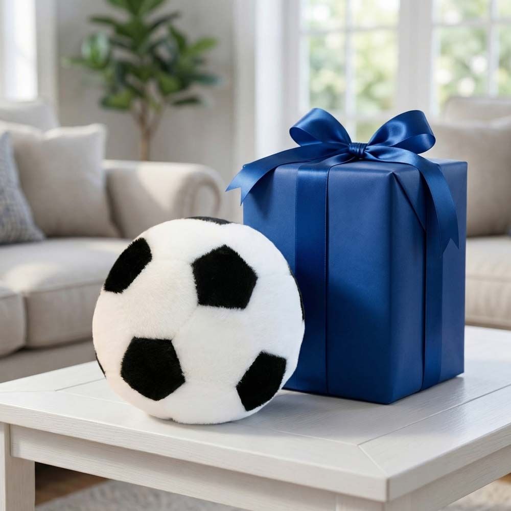 Stuffed Round Football Dolls Soft Football Plush Toy Football Throw Pillow Doll  Kid Girl Boy