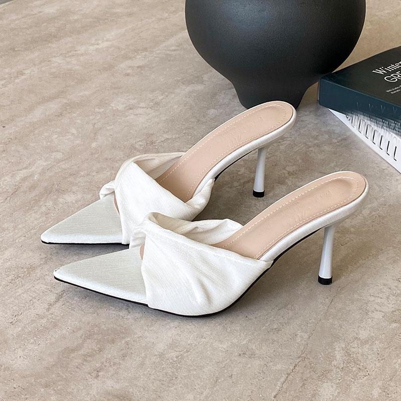Fashion Fashion Pointed Toe Ladies High Heels Pumps Shoes Female Slides Footwear Slip On Elegant Women Thin Heels Shoes
