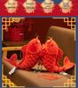 Red New Year Koi Fish Plush Pillow - Festive Decoration & Gift for Spring Festival