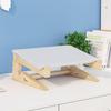 Vertical Solid Wood Laptop Stand with Cooling, Storage Tray, and Gaming Support—Protects Cervical Spine
