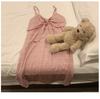2026 Summer Women's Sweet Imitation Cotton Jacquard Camisole Nightgown Dress