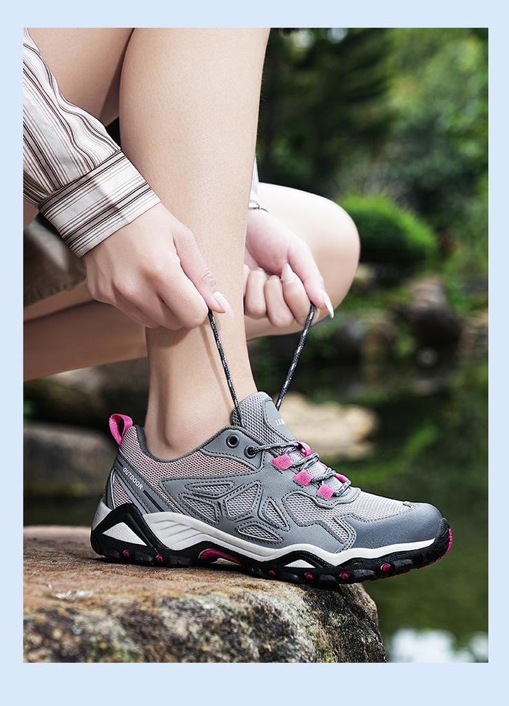 Ultra-Light Breathable Hiking Shoes: Wear-Resistant, Non-Slip, Large Size, Ideal for Outdoor Activities & Camping.