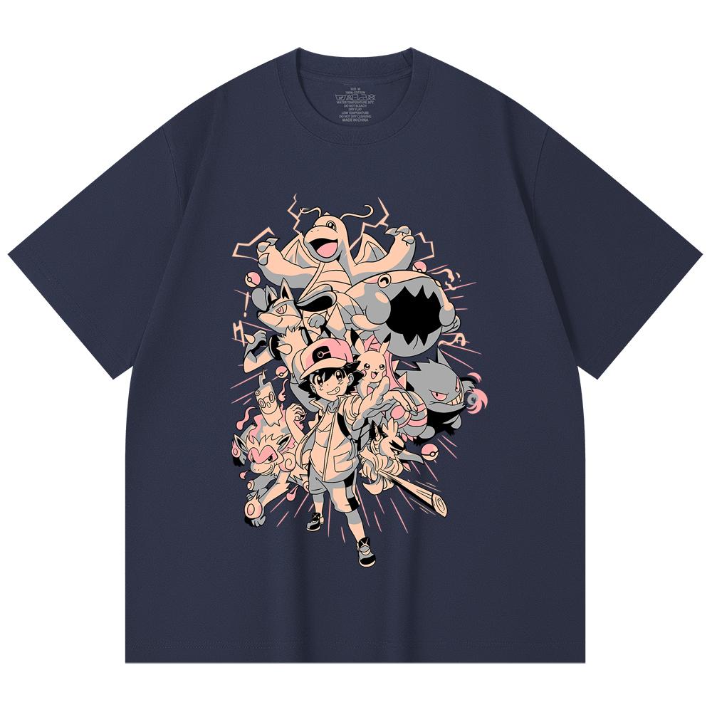 230 Gsm 100% Cotton Pokemon V20 Print Unisex Heavy Cotton T Shirt