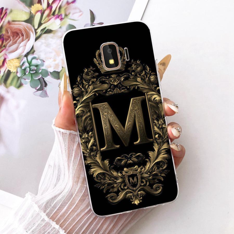 For Samsung Galaxy J2 Core Case J260F Back Cover Soft Silicone TPU Initial Letter Case for Samsung J2 Core J2Core 2020 Capa
