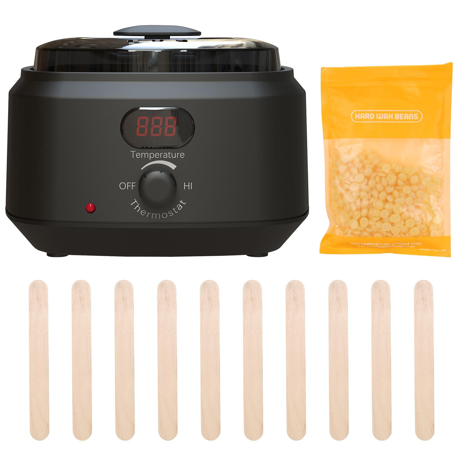 

Мини-электронный подогреватель воска для домашнего использования, машина для нагрева воска с регулируемой температурой быстрого нагрева с воском US Plug чёрный