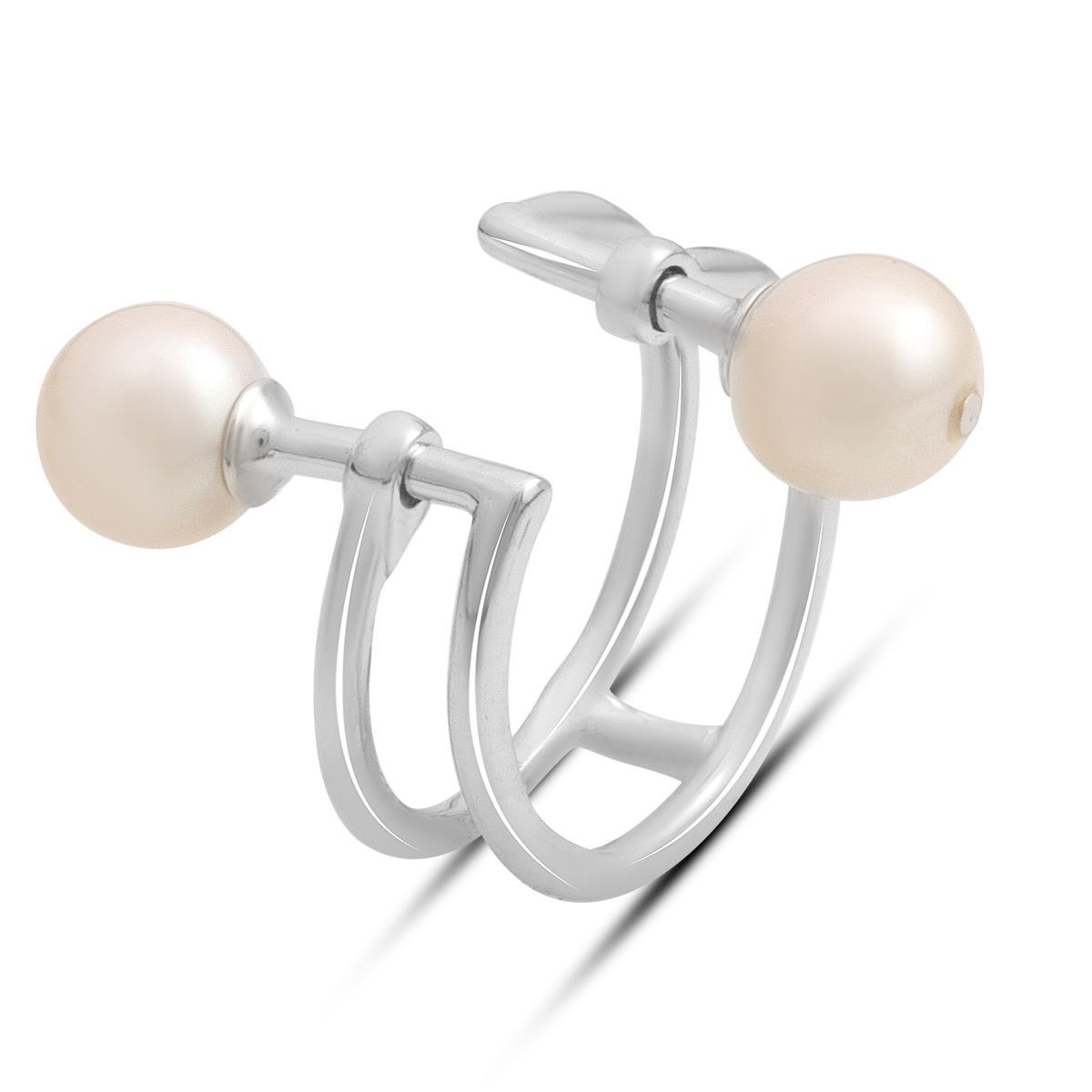 

Серебряное кольцо с натуральным жемчугом, вес изделия 4,66 гр (2183662) 18 білий