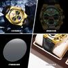 Moderne atmosphärische Drei-Augen-Sechs-Zeiger-Chronographenuhr für Herren, leuchtend, multifunktional, trendige männliche Piloten-Codewatch, Business-Uhr