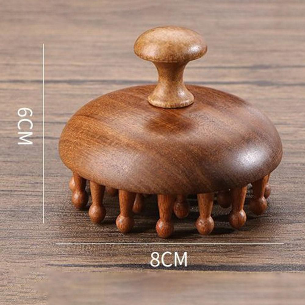 28 Teeth Sandalwood Comb Scalp Massager Wooden Hair Brush for Stress Relief / Relaxation