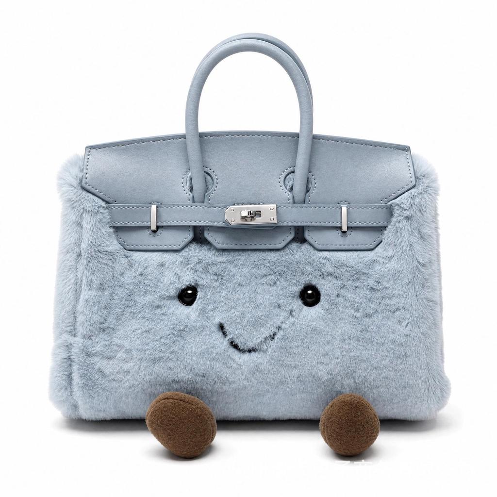 Jllycat Cute Fluffy Platinum Doll Crossbody Elf Handbag