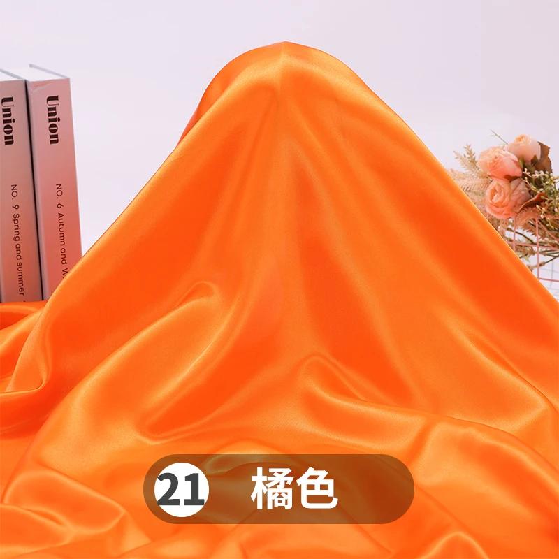 Soft Smooth Satin Fabric By The Meter for Clothes Hanfu Gift Box Lining Wedding Decoration DIY Sewing Cloth Plain White Purple