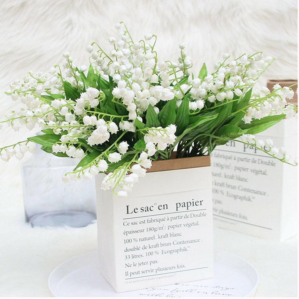 Artificial Lily of The Valley Flowers Bundle Wedding Home Decoration YS7 Artificial Lily of The Valley Flowers Bundle Wedding Home Decoration YS7