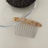 Plaid Comb Clip Bangs Hair Clip Texture Marble Pattern Iron Tooth Simple Comb Clip Insert Comb Styling Accessories
