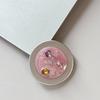 Korean Style Rhinestone Gemstone Phone Holder - Magnetic Round Finger Ring