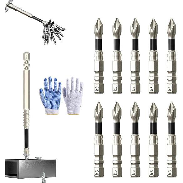Tidepick High-Magnetic Screwdriver Drill Bit Set, Lagonshop Strong Magnetic Durability Driver Bit, Anti-Slip Magnetic Electric Screwdriver Set,