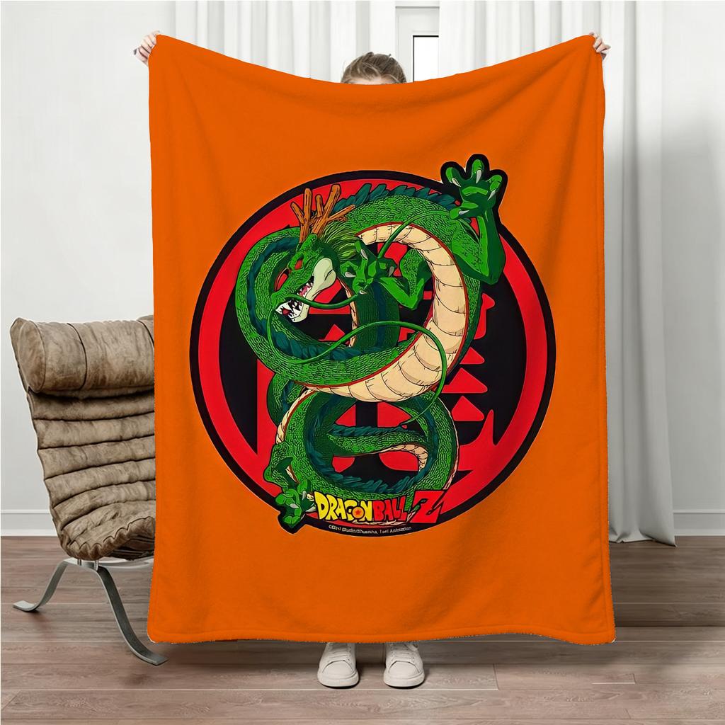 Dragon Ball Kid Goku Blanket Anime Print Flannel Throw Blanket Parent-child Four Seasons Nap Blanket Bed Couch Office
